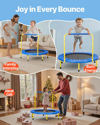 VEVOR 3FT Trampoline for Kids, 36" Trampolines Indoor/Outdoor Trampoline for Toddlers, Foldable