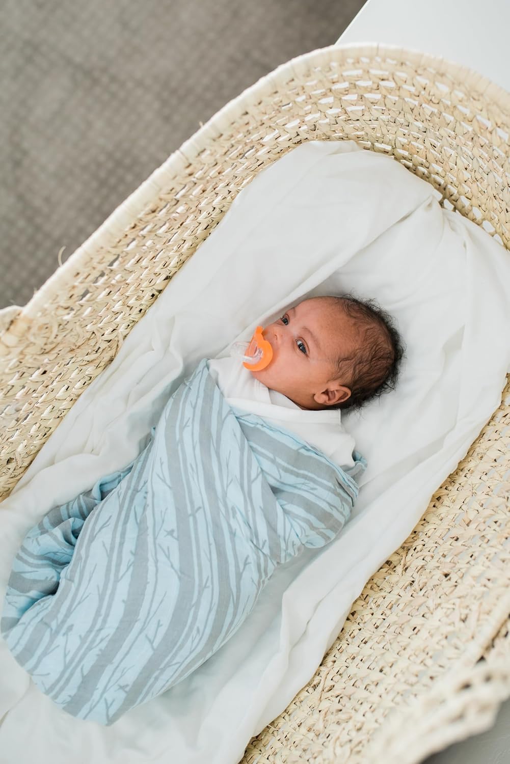 GRACED SOFT LUXURIES Extra Soft Muslin Swaddle Baby Blankets 70% Rayon from 30% Cotton 2 Pack