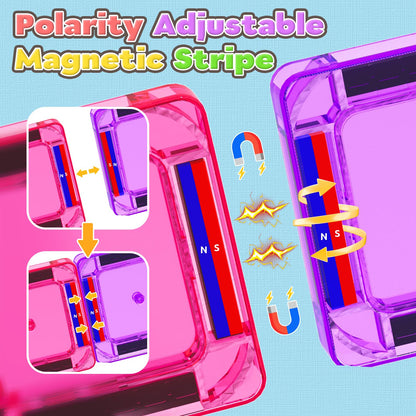 Magnetic Tiles Mini Travel Toddler Set, Magnetic Blocks Building Kids Toys & Games, Montessori