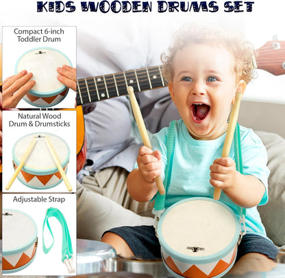 MINIARTIS Toddler Musical Instruments - Montessori Wooden Musical Toys for Toddlers 1-3 | Modern