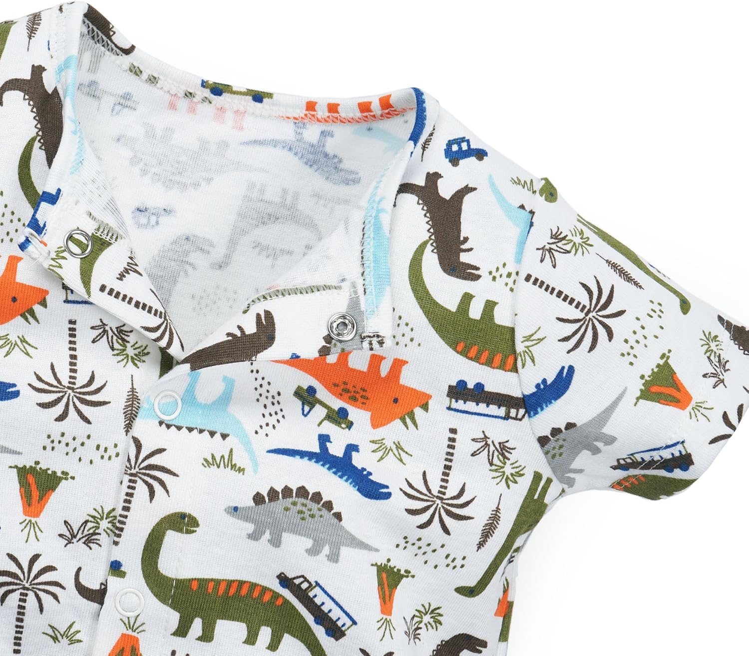 3-Pack 100% Cotton Baby Boy Rompers,0-24Months Short Sleeve Toddler Romper,Breathable Spring/Summer