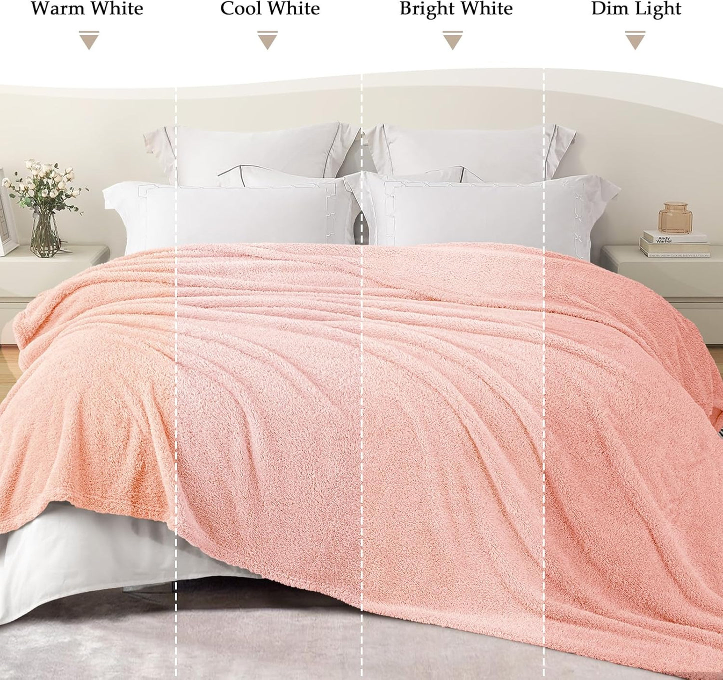 Exclusivo Mezcla Fleece Blanket for Couch, Soft and Cozy Queen Blankets for Women Men Girls Kids