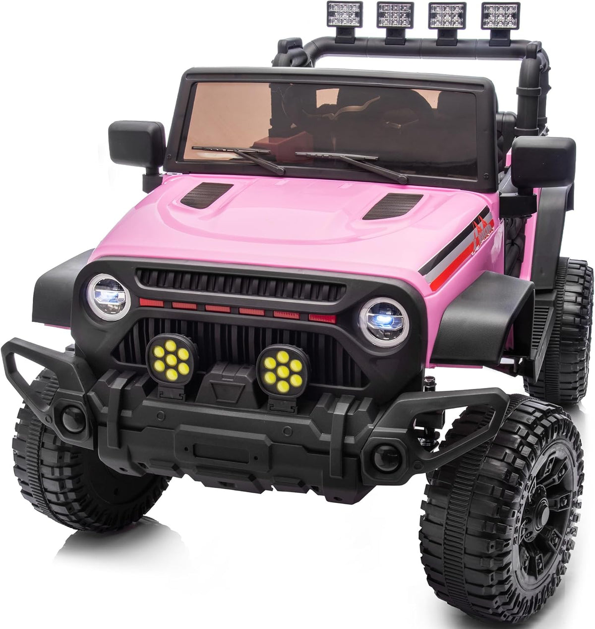 4WD Kids Ride on Car Truck, 12V 7Ah Kids Electric Vehicles Car Ride on Toy for Toddlers with Remote