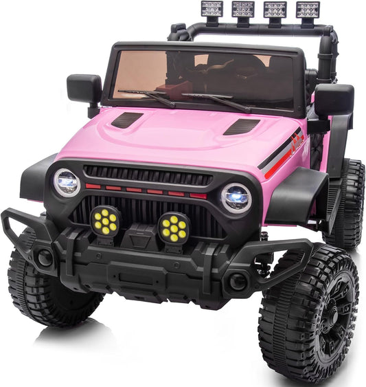 4WD Kids Ride on Car Truck, 12V 7Ah Kids Electric Vehicles Car Ride on Toy for Toddlers with Remote