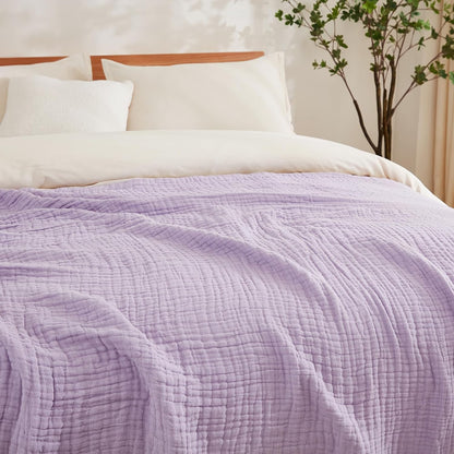 EMME Cotton Blanket Twin XL for Bed Soft Muslin Blankets 66"x90" Lightweight Breathable Layering