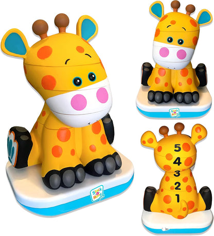 Stack-a-Roos Baby Giraffe by Salus Brands - Animal Stacking Toy, Educational Early Learning Toy for