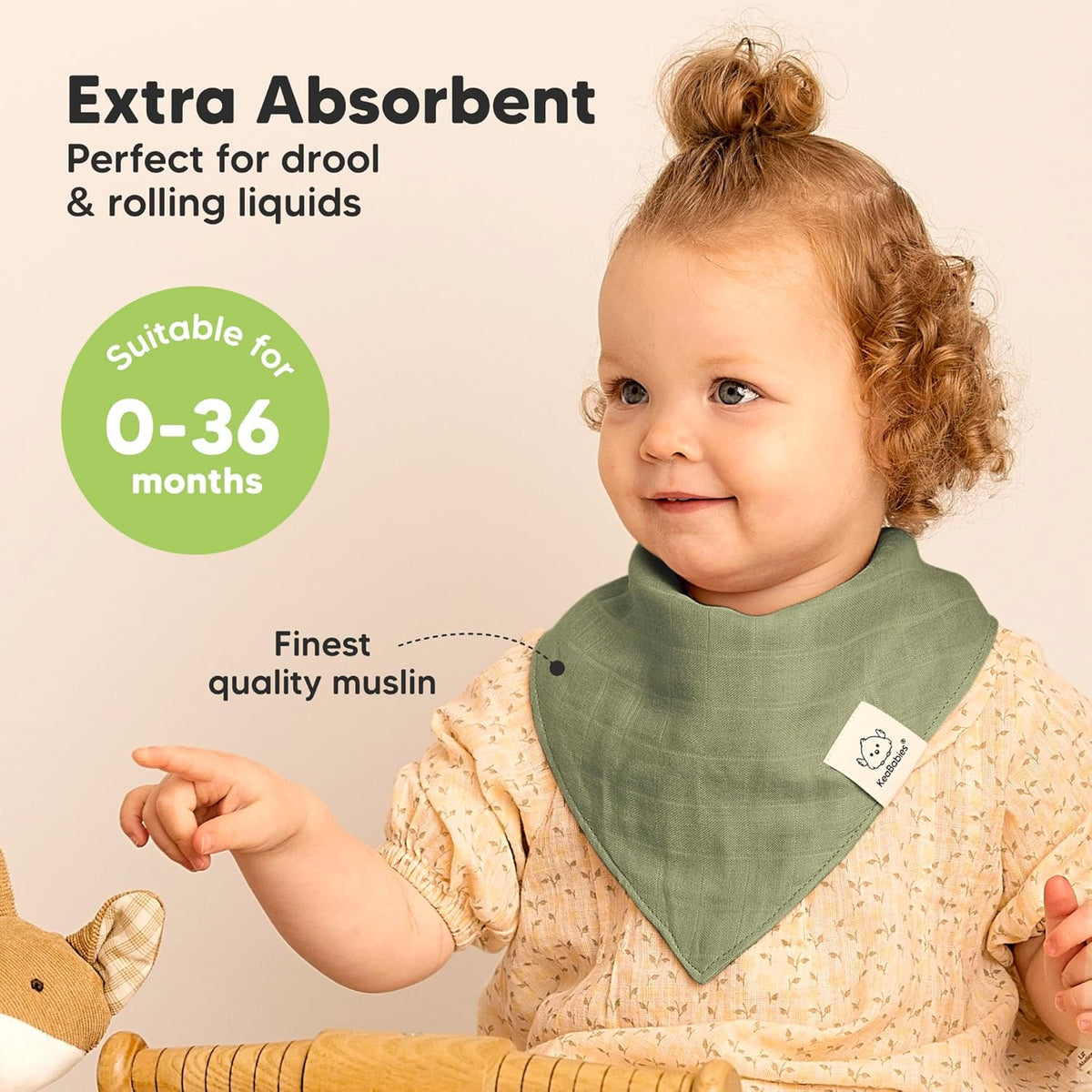 8-Pack Muslin Baby Bibs for Boys, Girls - Muslin Bandana Drool Bibs for Baby Girl & Boy, Drooling