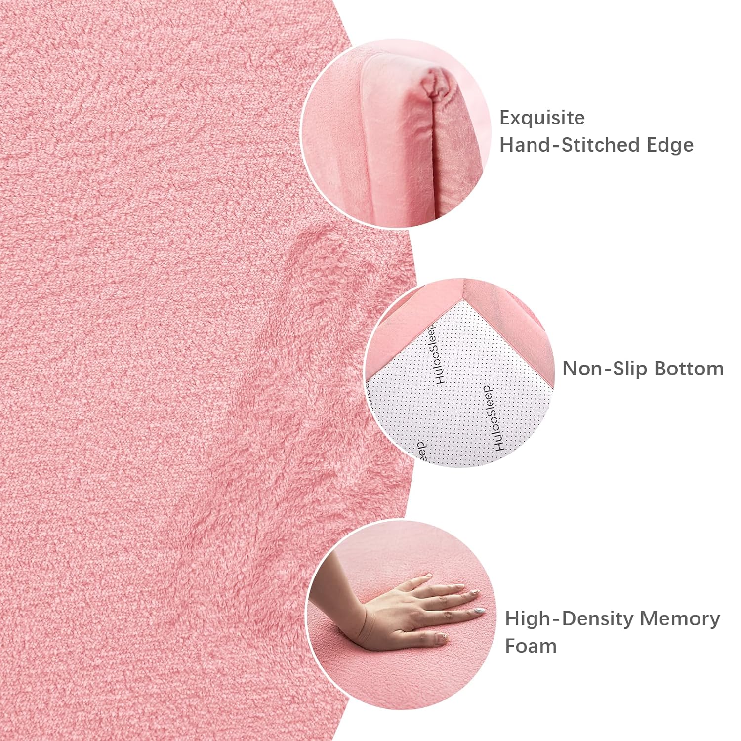 Baby Play Mat for Floor,1.3" Thick Memory Foam Tummy Time Mat for Toddlers,Infants,Kids,Soft Coral