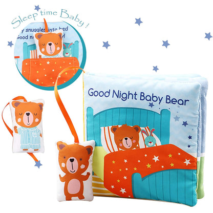 Teddy Bear Baby Book Activity Quiet Cloth Soft Books Developmental Toys Interactive Baby Books for