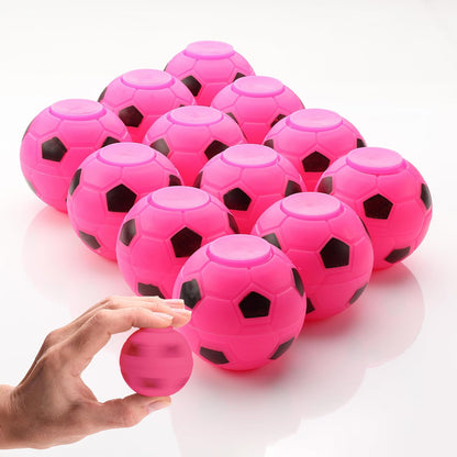 Fidget Spinners 2 Inch Fidget Spinner Balls 12 Pcs Fidget Spinner Pack - Pink Soccer Fidget