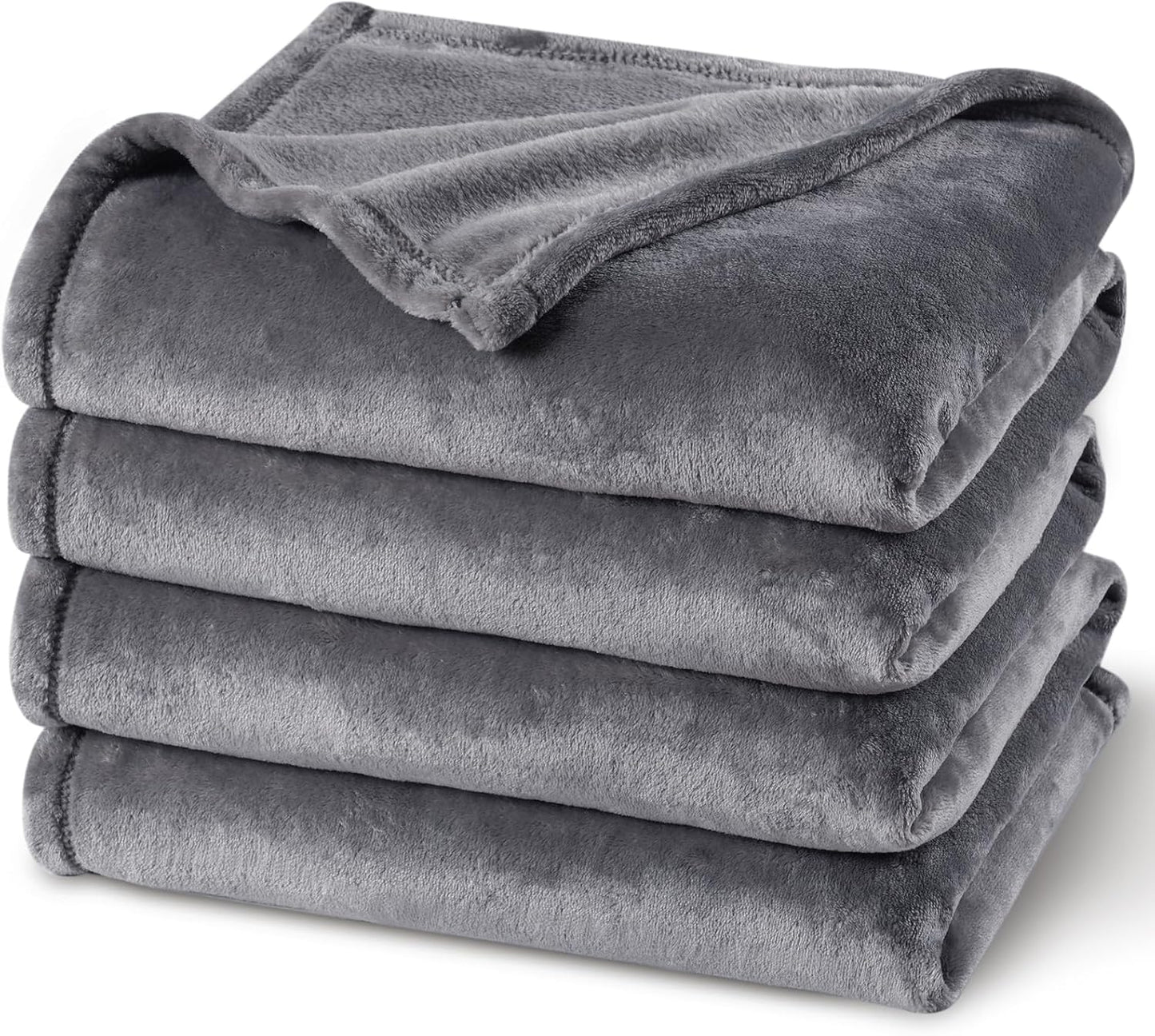 PHF Ultra Soft Fleece Blanket Queen Size, No Shed No Pilling Luxury Plush Cozy 300GSM Lightweight