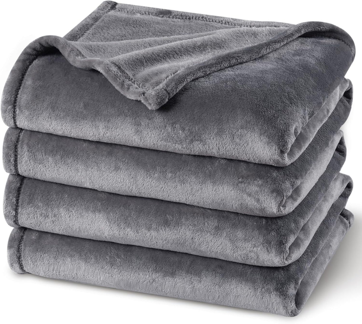 PHF Ultra Soft Fleece Blanket Queen Size, No Shed No Pilling Luxury Plush Cozy 300GSM Lightweight