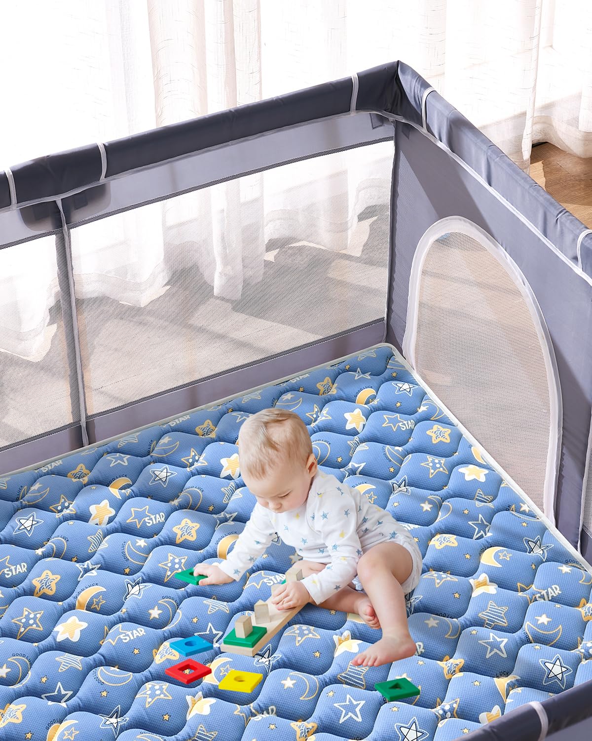Premium Foam Baby Play Mat 79" X 71", Extra Large Activity Playmats for Babies,Toddlers, Infants