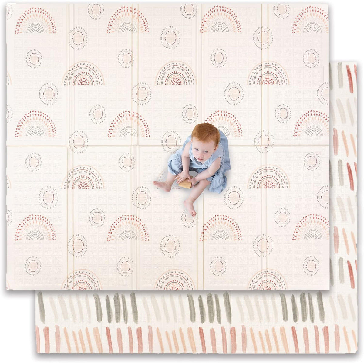 JumpOff Jo - Extra Large Waterproof Foam Padded Play Mat for Infants, Babies, Toddlers, Play Pens &