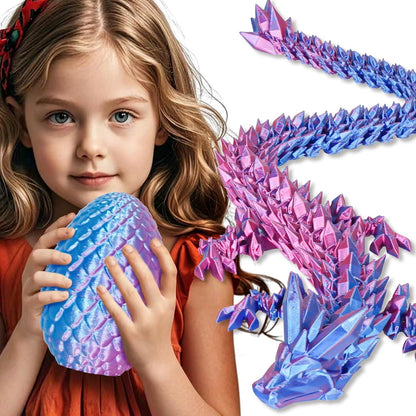 Large Dragon Eggs with Dragon Inside, 3D Printed Surprise Funny Gifts for Kids, Articulated Dragon