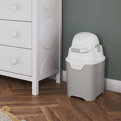 Foundations Mini Diaper Pail with Airtight Lid - Durable & Odorless Diaper Disposal, Large