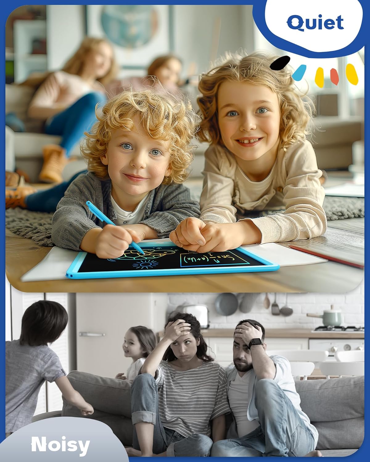 Bravokids 12 Inch LCD Writing Tablet for 3 Year Olds - Electronic Drawing Pad and Doodle Board as