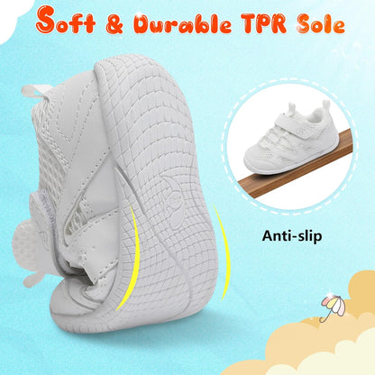 LeIsfIt Baby Shoes Boys Girls First Walking Shoes Non-Slip Toddler Breathable Sneakers Infant