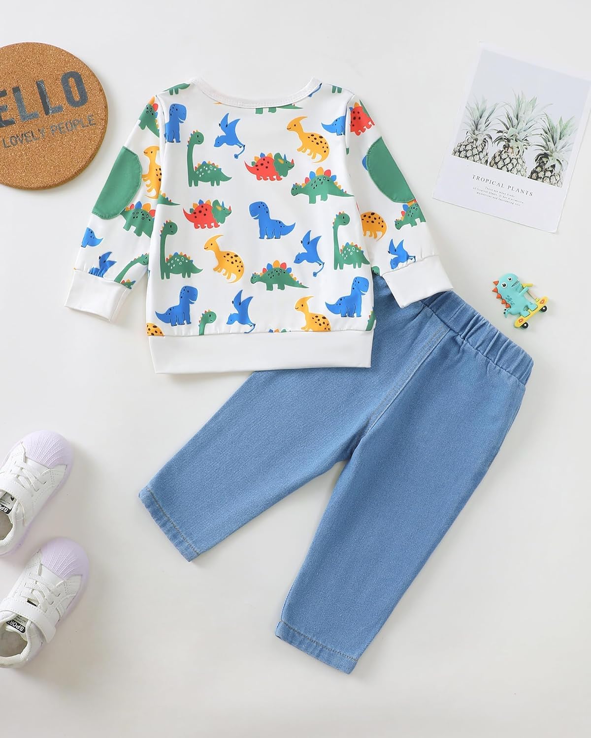 Toddler Baby Boy Outfits Fall Winter Clothes Color Block Long Sleeve Sweatshirt Tops + Jogger Pants