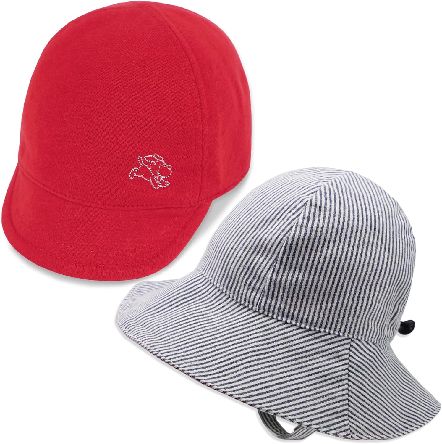 Keepersheep Baby Reversible Baseball Cap Infant Sun Hat, Cotton Knit Soft Brim for Infant Toddler