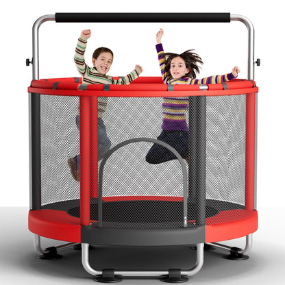 ZCMHAXJ 55" Trampoline for Kids with Enclosure, 440lbs Capacity Indoor & Outdoor Toddler Trampoline