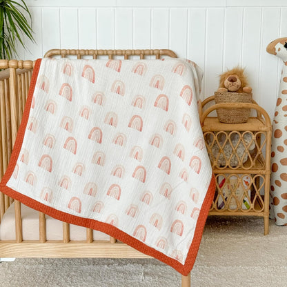 Personalized Baby Blanket with Name – Handmade 100% Organic Cotton Newborn Gift | Custom Knit