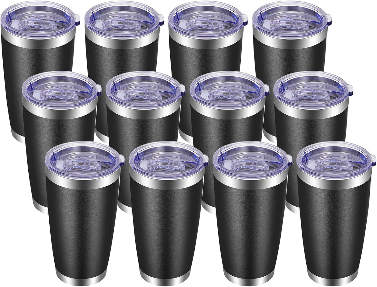 VEGOND 20oz Tumbler with Lid and Straw Stainless Steel Tumbler Cup Bulk Vacuum Insulated Double