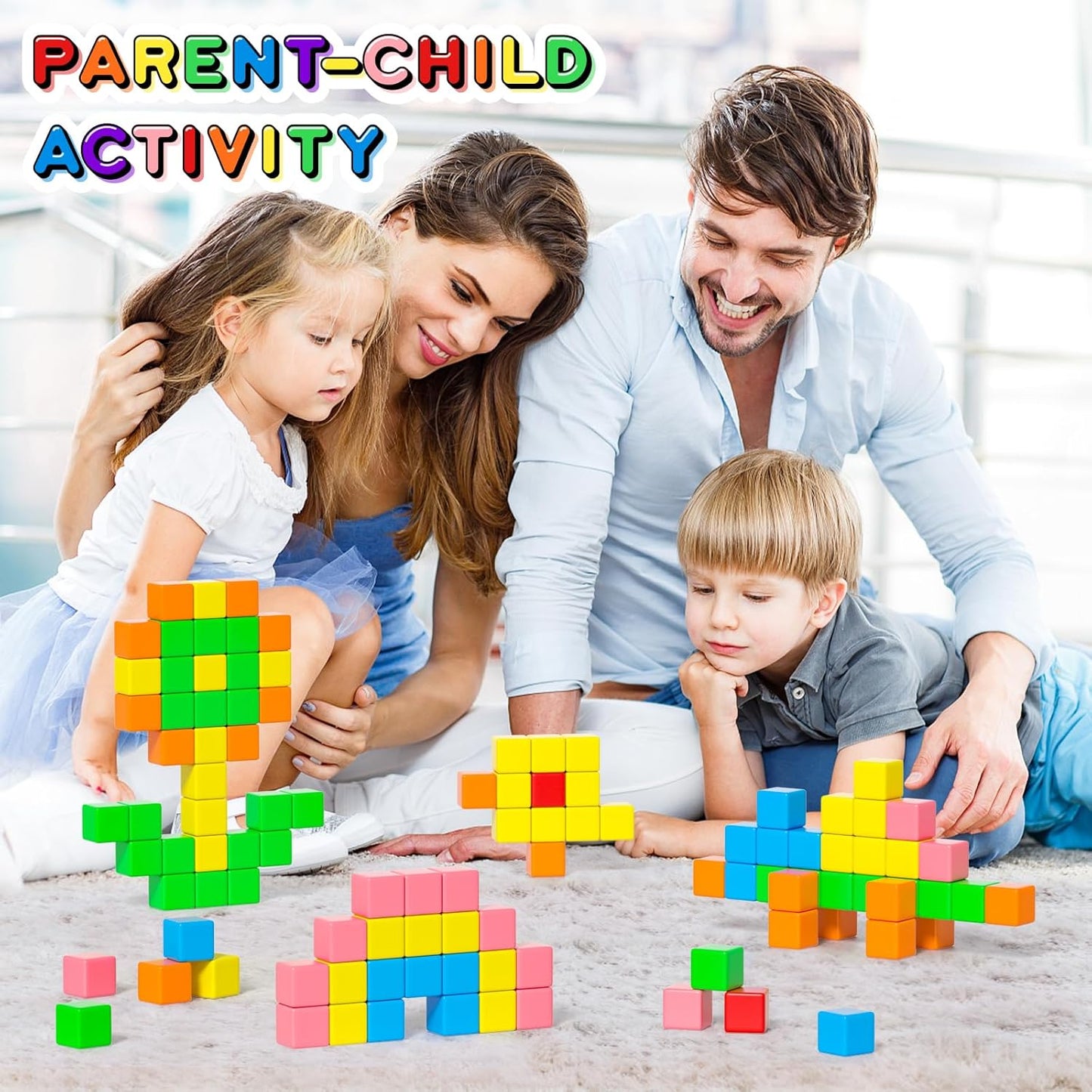 42PCS Magnetic Blocks, Gifts for 3 4 5 6 Year Old, Magnet Building Blocks for Toddlers, Girls &