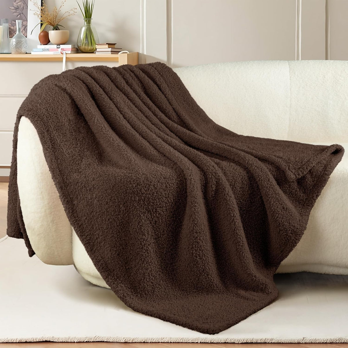 Exclusivo Mezcla Fleece Throw Blanket for Couch Sofa, Soft Warm and Fluffy Blankets for Women Men