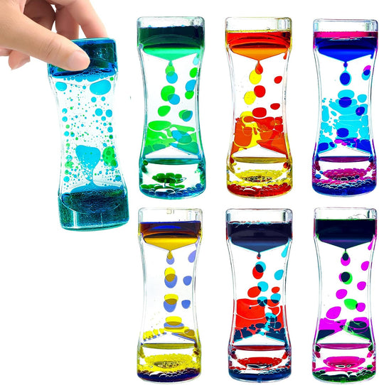 Liquid Motion Bubbler for Kids and Adults Pack of 6 Great Rainbow Series Liquid Bubbler Timer