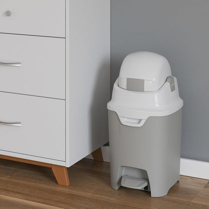 Foundations Mini Hands-Free Diaper Pail with Airtight Lid - Durable & Odorless Diaper Disposal