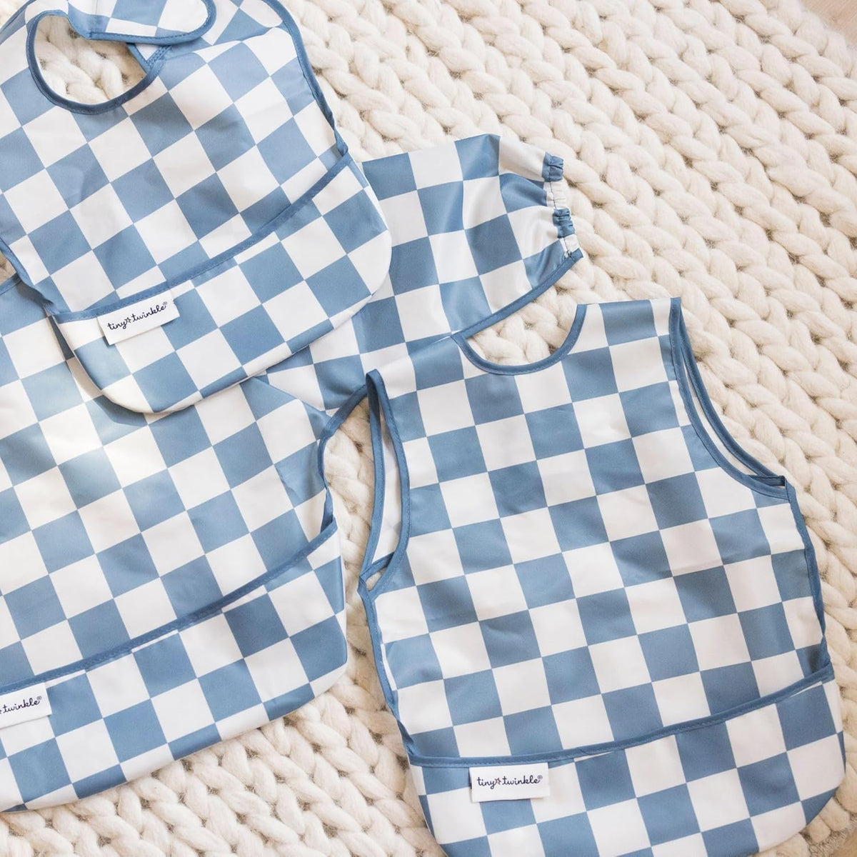 Tiny Twinkle Mess Proof Baby Bib - Waterproof & Lightweight Baby-Led Weaning Apron | 100% Recycled