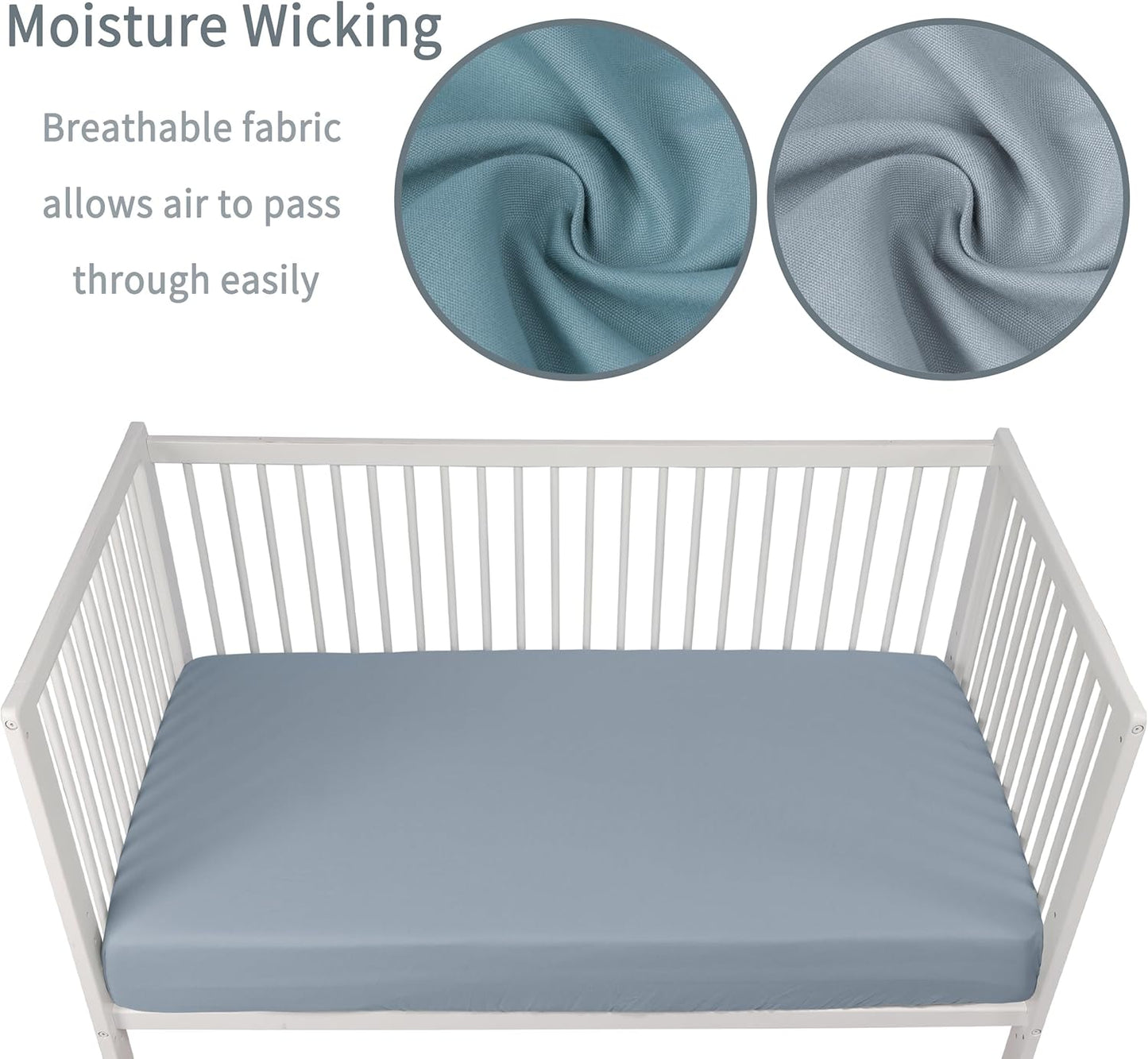 Baby Crib Sheets for Boys Girls, 2 Pack Fitted Crib Sheet for Standard Crib and Toddler Mattress