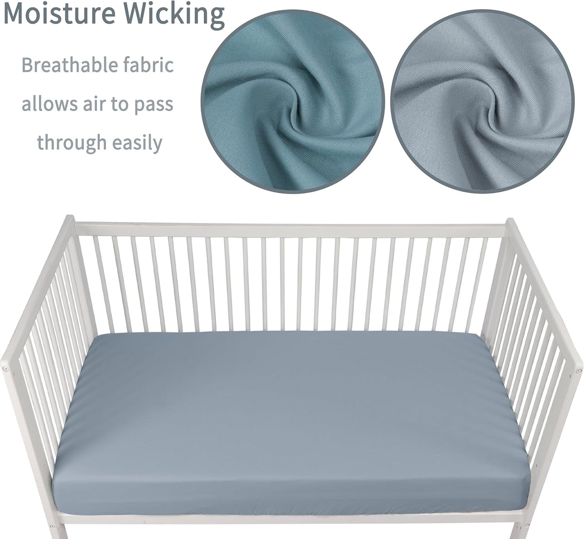 Baby Crib Sheets for Boys Girls, 2 Pack Fitted Crib Sheet for Standard Crib and Toddler Mattress