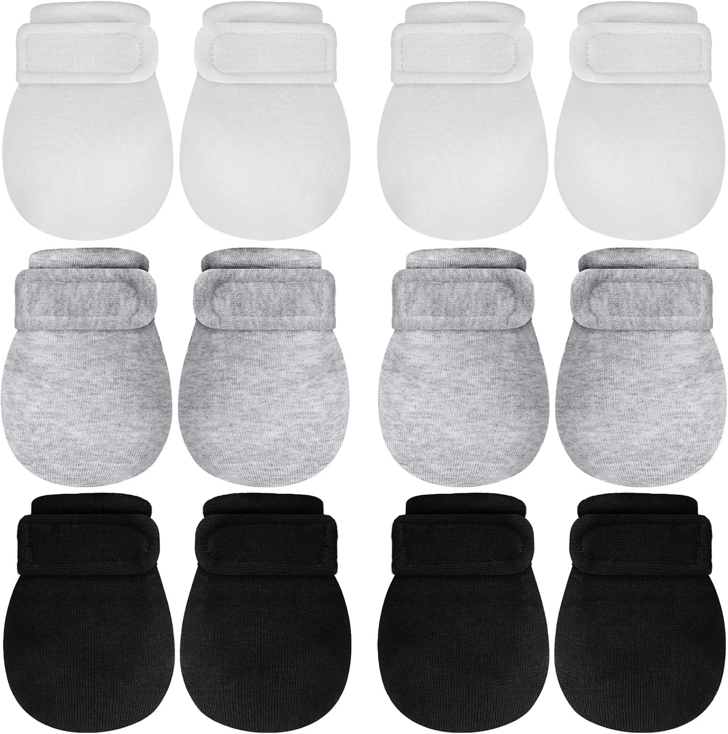 Newcotte Adjustable Baby Mittens No Scratch Newborn Cotton Breathable Gloves Warm Baby Mitts for