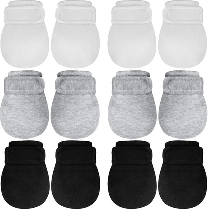Newcotte Adjustable Baby Mittens No Scratch Newborn Cotton Breathable Gloves Warm Baby Mitts for