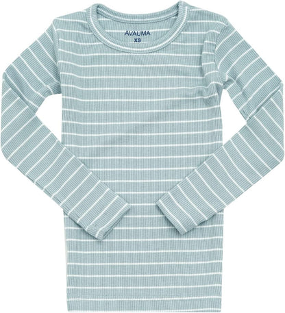 AVAUMA Stripe Pattern Baby Boys Girls Pajama Set Kids Toddler Snug fit Ribbed Sleepwear pjs for
