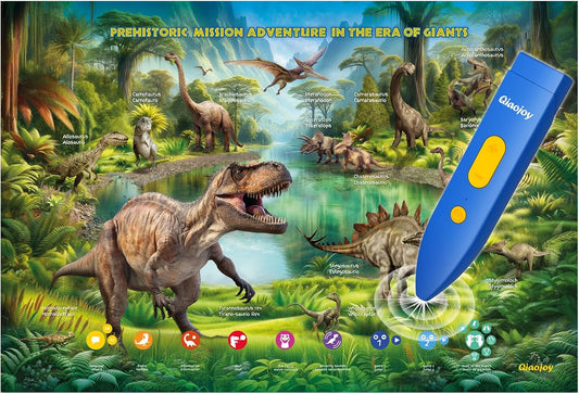 Interactive Dinosaur Toys Learning Poster, Dinosaur Talking Poster, Bilingual Dinosaur Talking