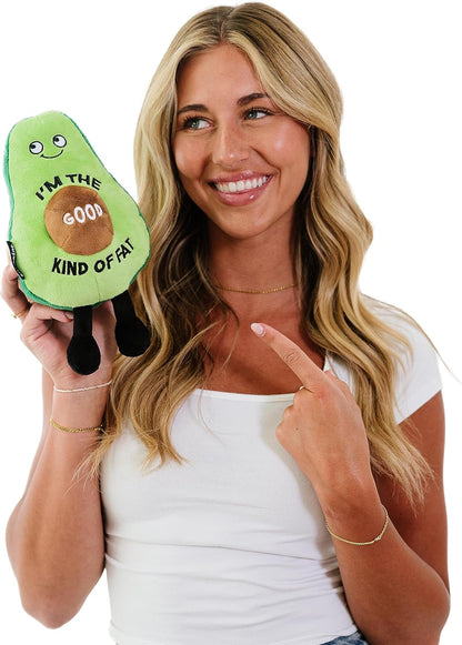 Avocado Foodie Plushie, Funny Pun Meme Gag Gift, White Elephant, Stocking Stuffer Present, Great
