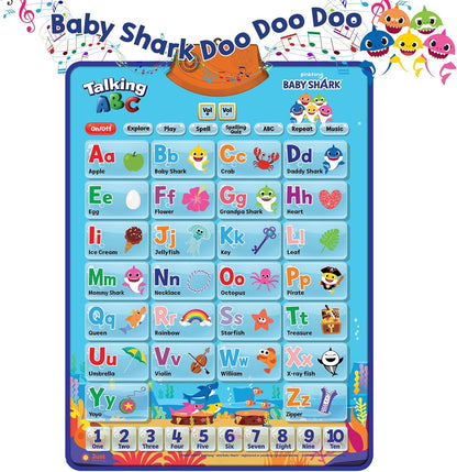 Baby Shark Alphabet & Number Learning Toys by Pinkfong, Educational Toddler Gift Set for Ages 1-3