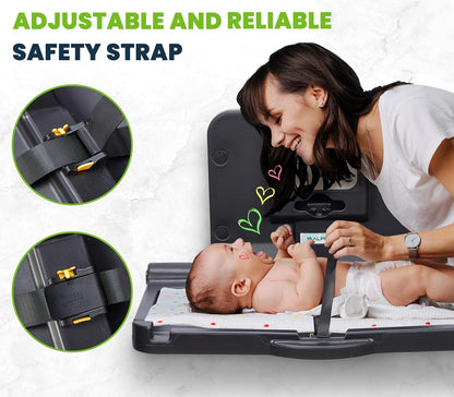 Alpine Wall Mounted Baby Changing Station - Horizontal Baby Changing Table Foldable Diaper Tables