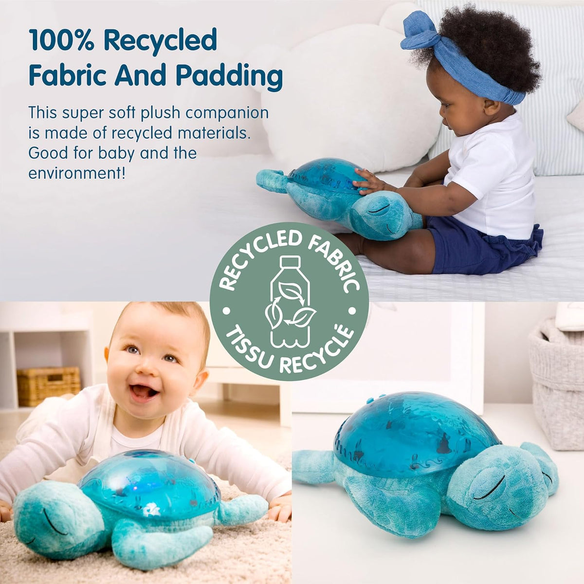 Cloud b Tranquil Turtle Aqua - White Noise Machine Baby, Baby Night Light & Portable White Noise