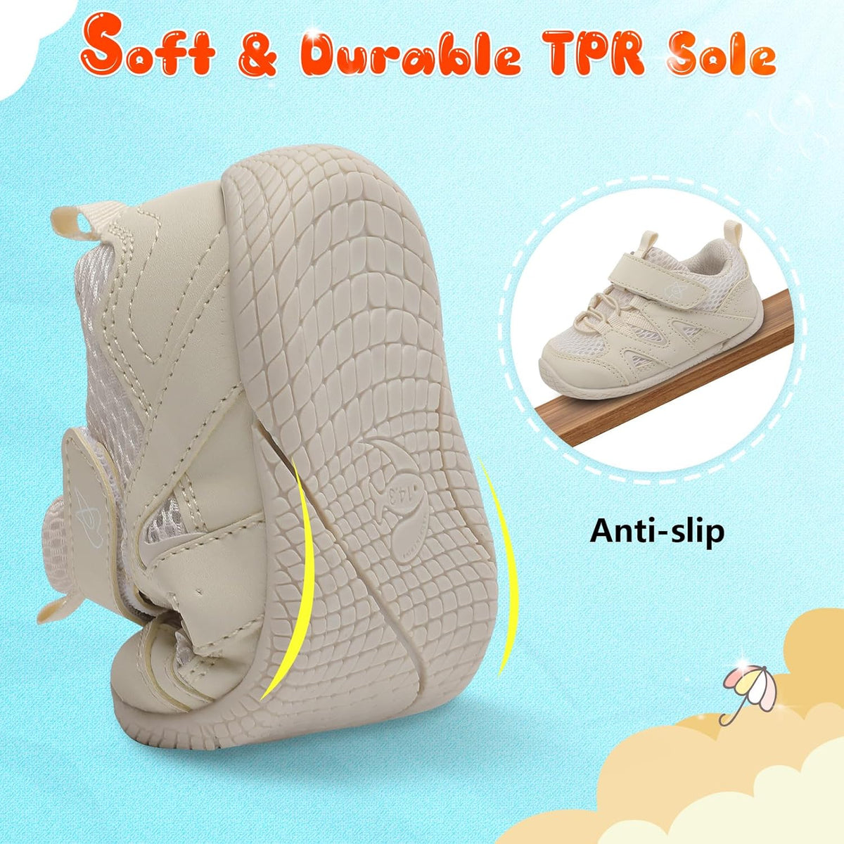 LeIsfIt Baby Shoes Boys Girls First Walking Shoes Non-Slip Toddler Breathable Sneakers Infant