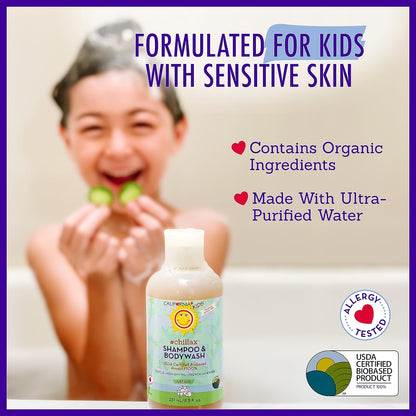 California Kids Shampoo + Body Wash | Chillax Lavender Body Wash | Gentle Skin Care for Kids +