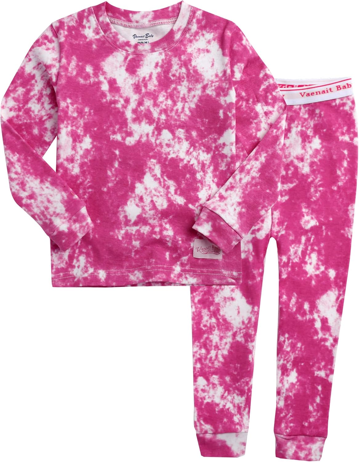 VAENAIT BABY 12M-12Y Toddler Kids Boys Girls 100% Cotton Marbling Tiedye Sung Fit Sleepwear Pajamas