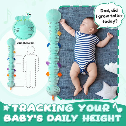 Baby Toys 0 to 12 Months, Musical Stuffed Animal Activity Soft Toy with Multi-Sensory Crinkle