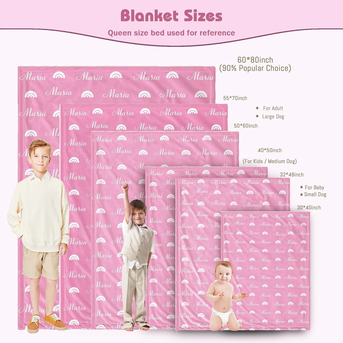 Personalized Baby Blanket for Girl Custom Name Blanket for Girl Newborn New Mom Customized Gifts