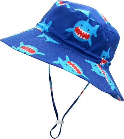 Home Prefer UPF50+ Wide Brim Sun Hat Boys Girls Sun Protection Hat Zoo Beach Swim Safari Bucket Hat