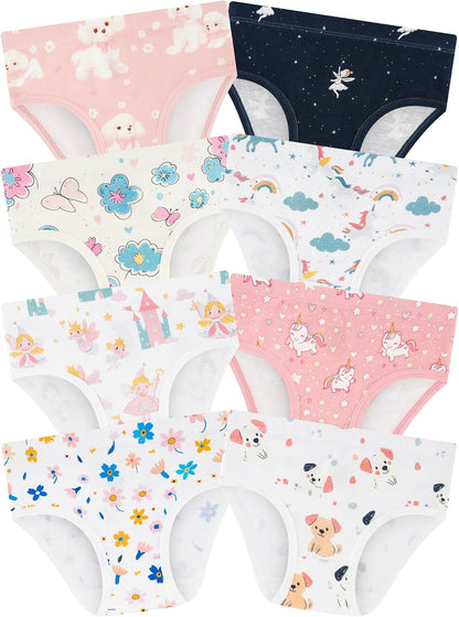 Girls' Underwear,Soft Cotton Tagless Panties for Toddlers' & Little Kids' Comfort,Breathable