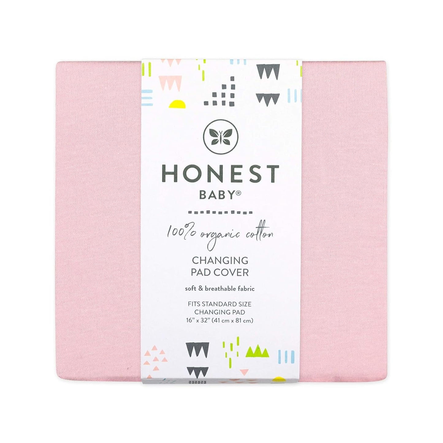 HonestBaby unisex baby Organic Cotton Changing Pad Cover and Toddler Sleepers, Light Pink, One Size